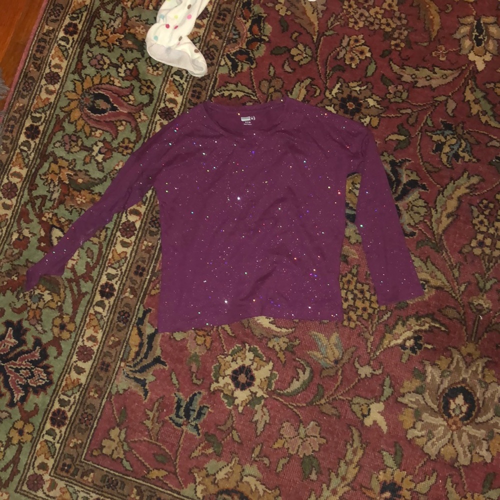 Glitter long sleeve shirt